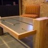Revamp minimal metal & wood contemporary table